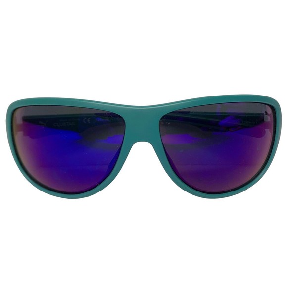 Puma Women's Sports Sunglasses PU15159 Clubtail Blue Mirror Lens 59 13-125mm - Picture 1 of 16